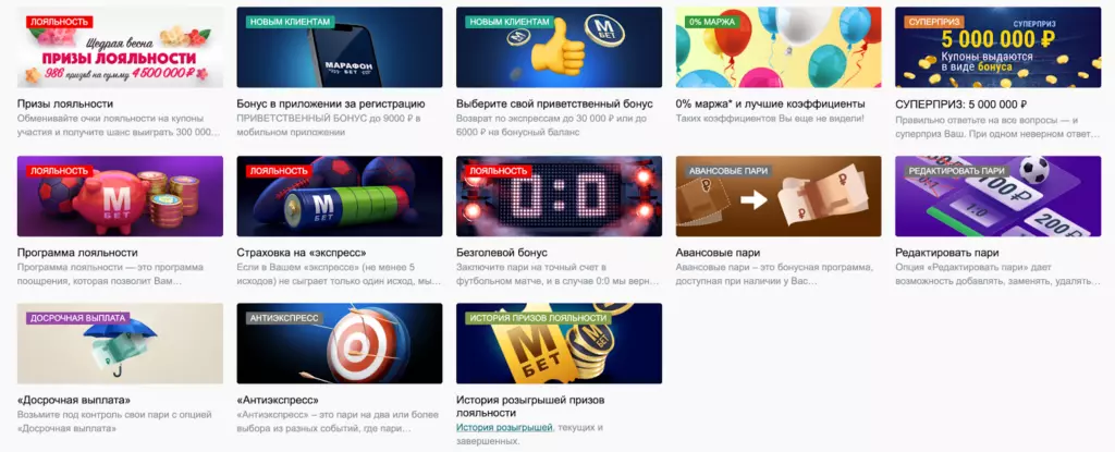 Бонусы у букмекера